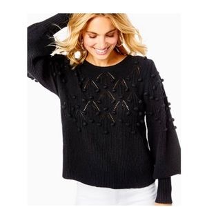 Lily Pulitzer Nuevo Black Sweater New with Tags Size Medium